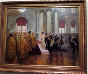 06-Arte ruso-La boda de Nicolás II y la gran duquesa Alejandra Fiódorovna de Iliá Repin